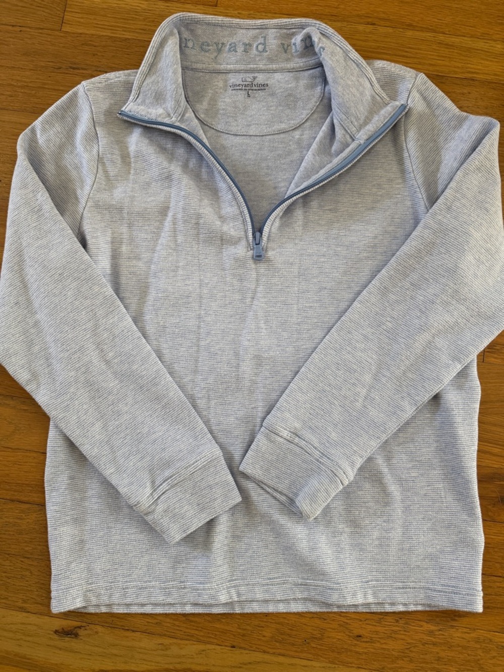 Vineyard Vines Men’s Pale Blue Half-Zip Sweater